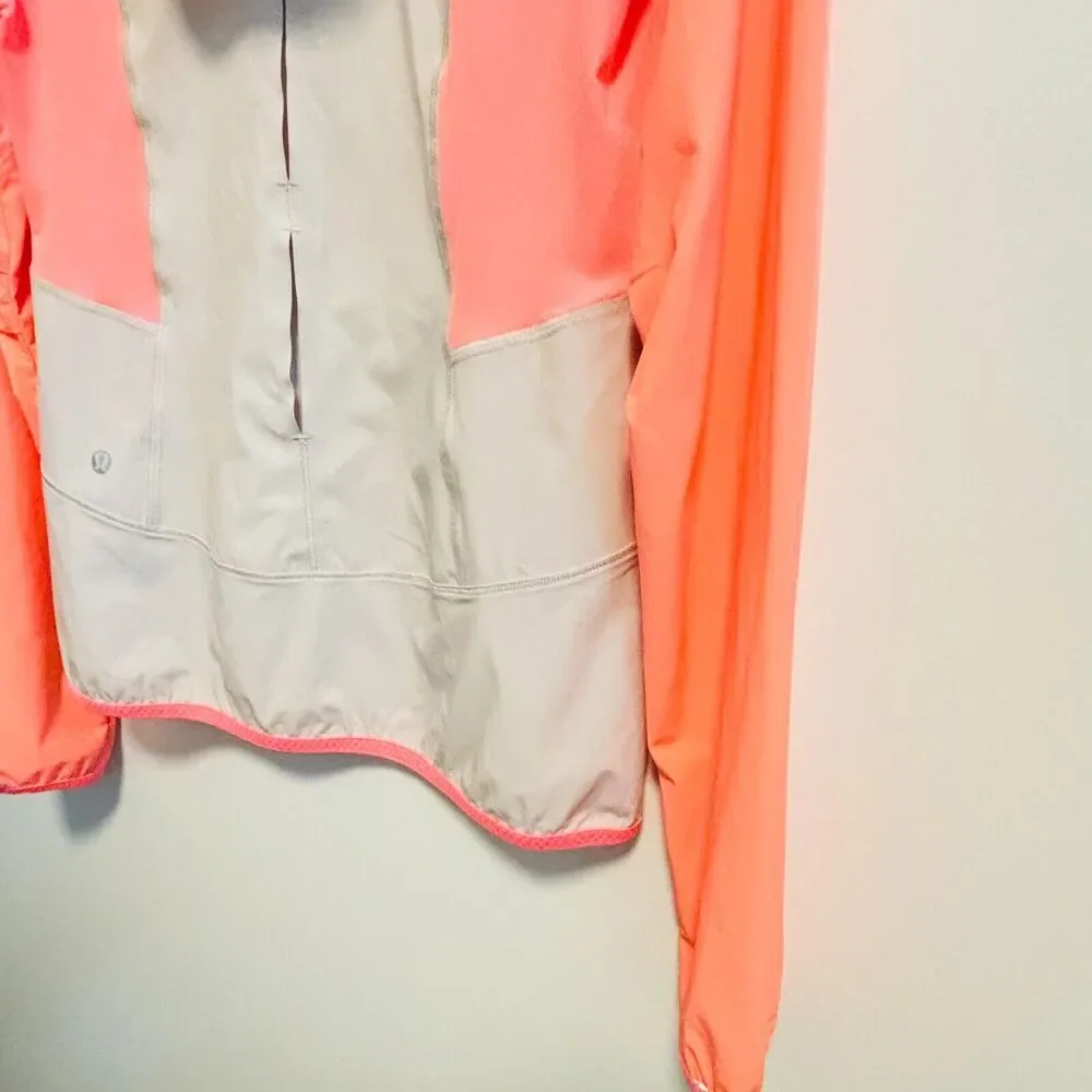 lululemon athletica Coral/Light Beige Lightweight Hooded Pullover